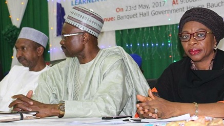 (L-r): Engr. Nuhu Gidado, deputy governor of Bauchi State; YDO Yao, regional director of UNESCO Abuja and Mrs Chioma C.J. Nwadei, secretary general for NATCOM-UNESCO representing the Minister of Education at the UNESCO-ALWAYS Project- Empowerment of Girls and Women in Literacy and Skills Development, through the use of ICTs in Bauchi State recently